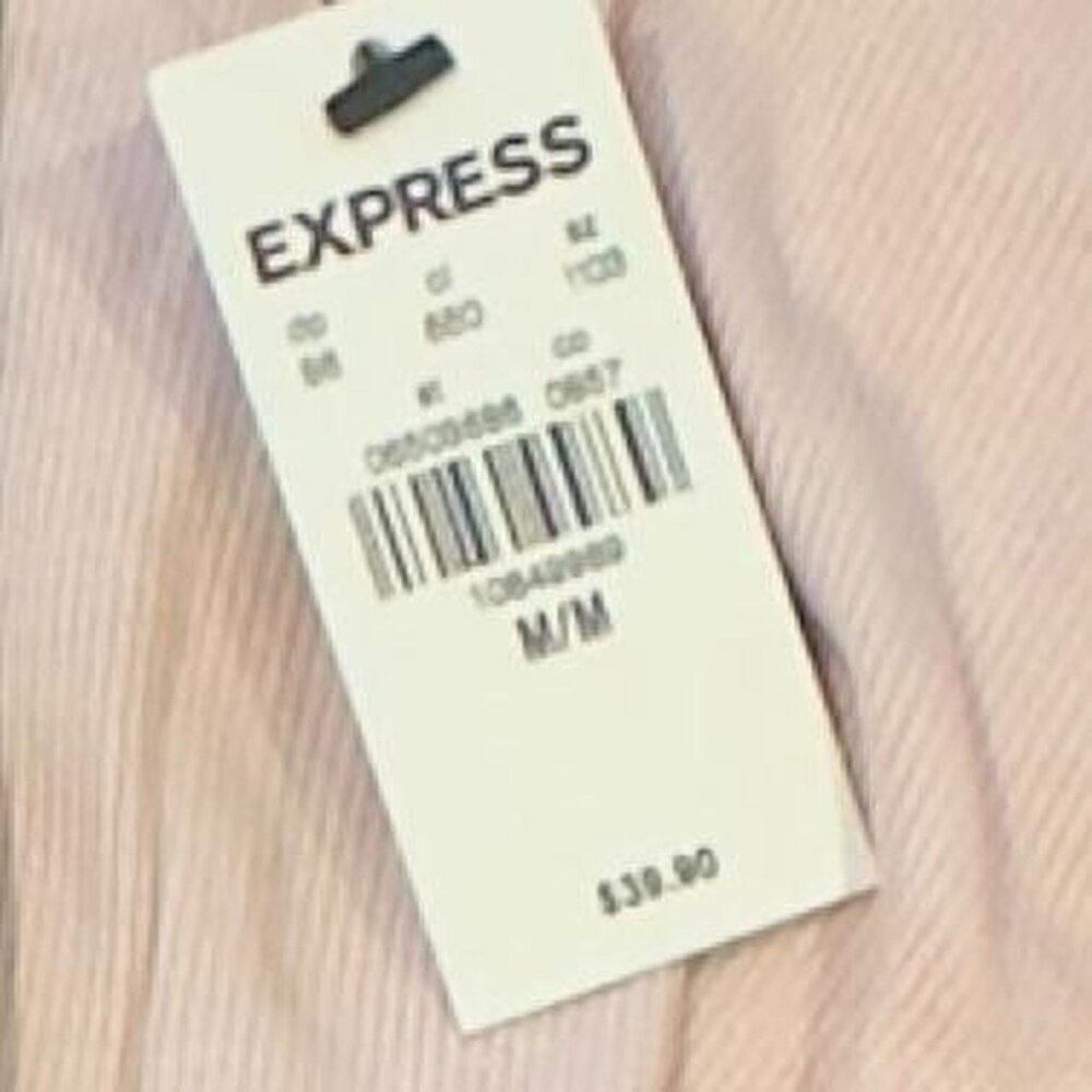 NWT - EXPRESS Off-the-Shoulder Pink Bodysuit - Size M - Picture 3 of 3